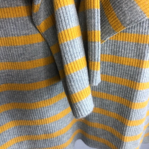 GAP Grey & Mustard Yellow Striped Long Sleeve Top - Picture 5 of 8